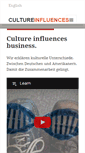 Mobile Screenshot of cultureinfluences.com
